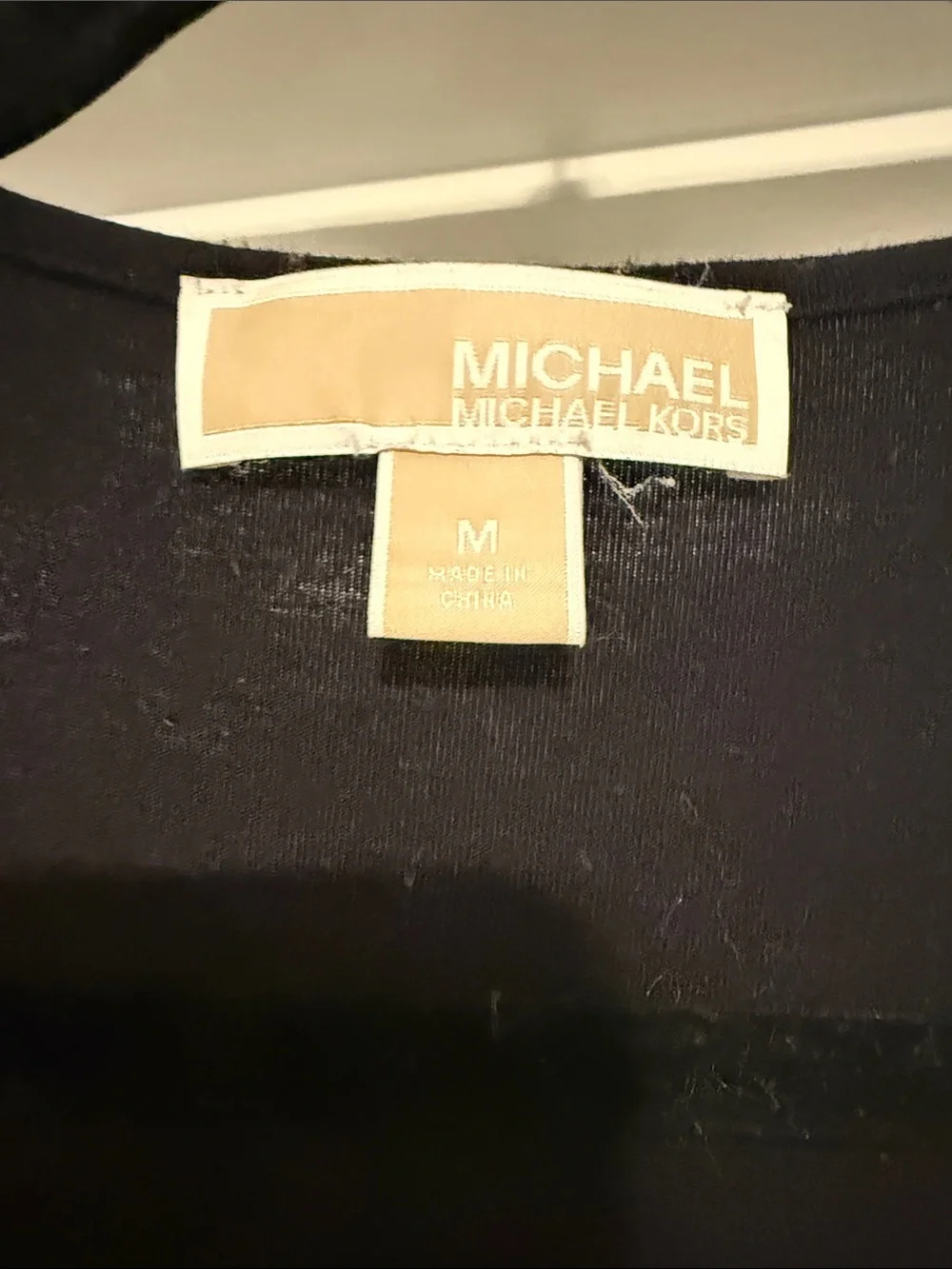 Michael Kors Black Draped Halter Top with Silver Ring Accents